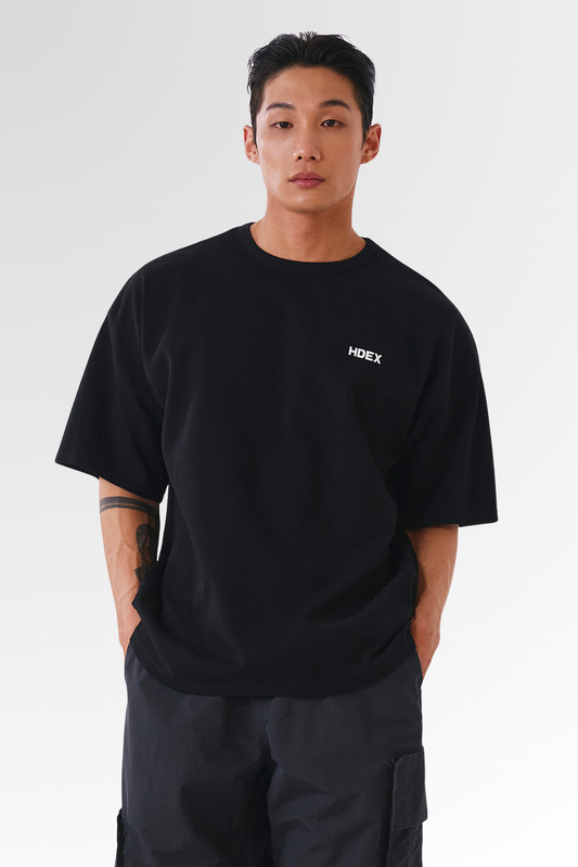 HDEX Main Small Logo Over Fit Short Sleeve Black