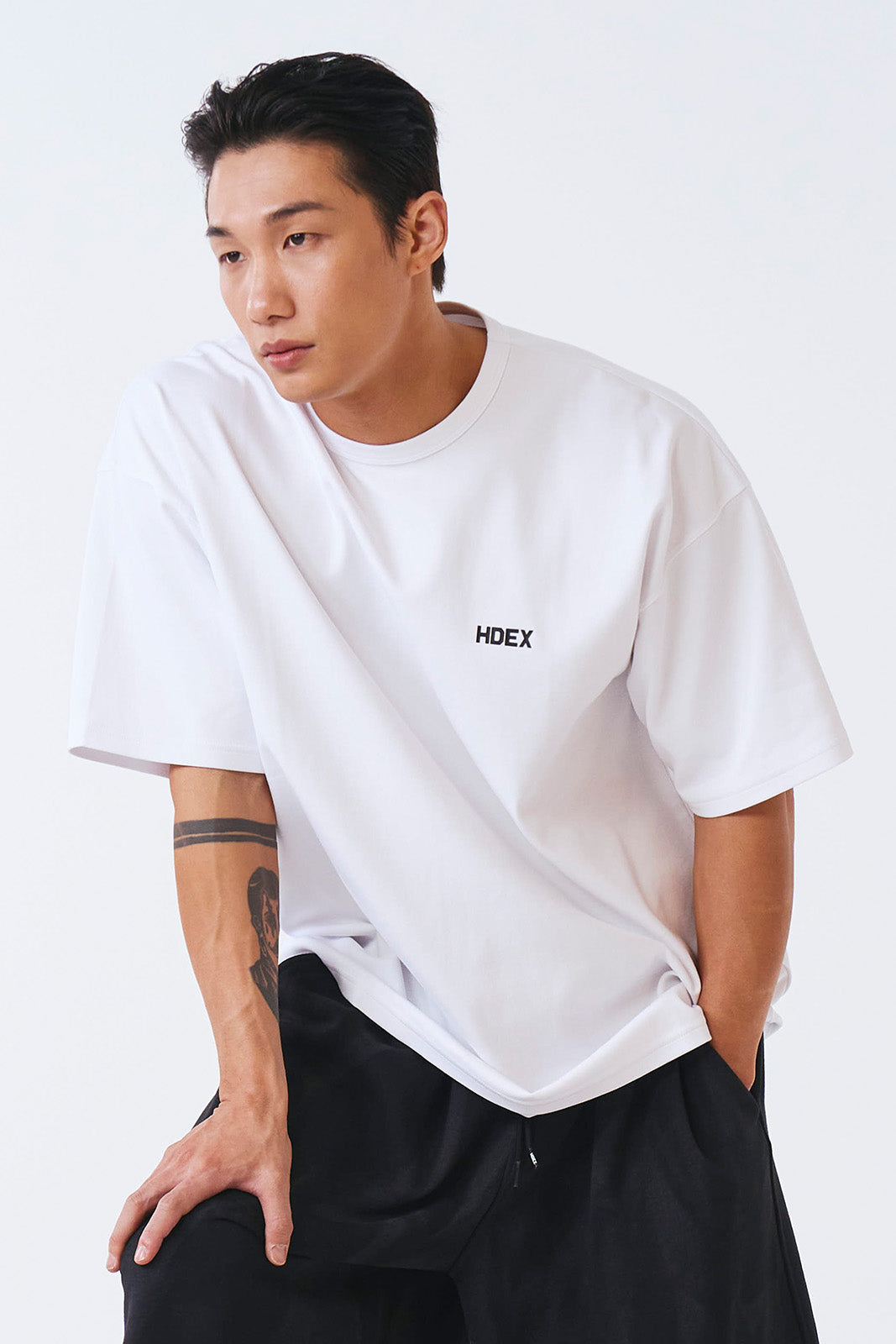 HDEX Main Small Logo over Fit Short Sleeve White